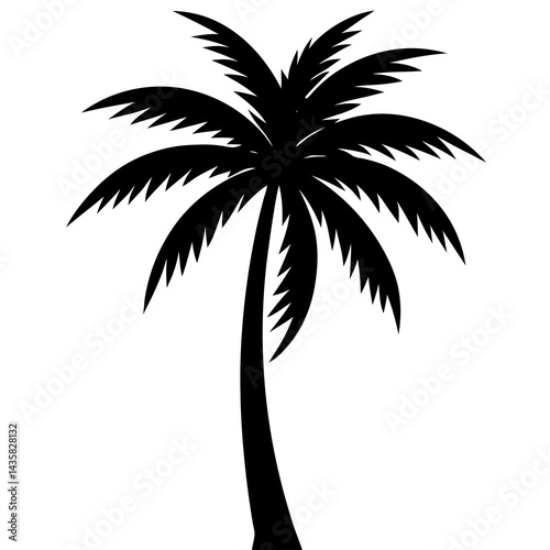 silhouette of palm trees on white background