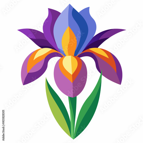 vector illustration of colorful flower