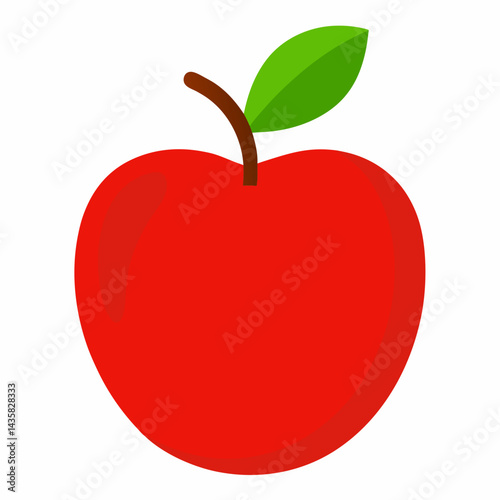 red apple isolated on white background