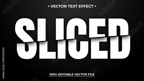 Editable text effect - Sliced text effect