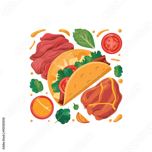The Ultimate Taco Logo for Restaurants, Traditional Mexican fast-food, Cafés, Mexican Food Logo, 
Taco Logo Design for Food Trucks, Vintage Style Taco Logo, Tacos Always Delicious, cinematic, 