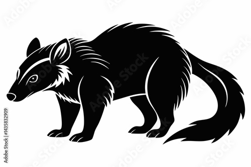 Wallpaper Mural binturong sihouette black vector Torontodigital.ca