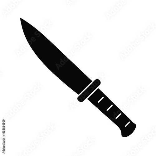 Tanto Knife Stencil Icon Vector Illustration