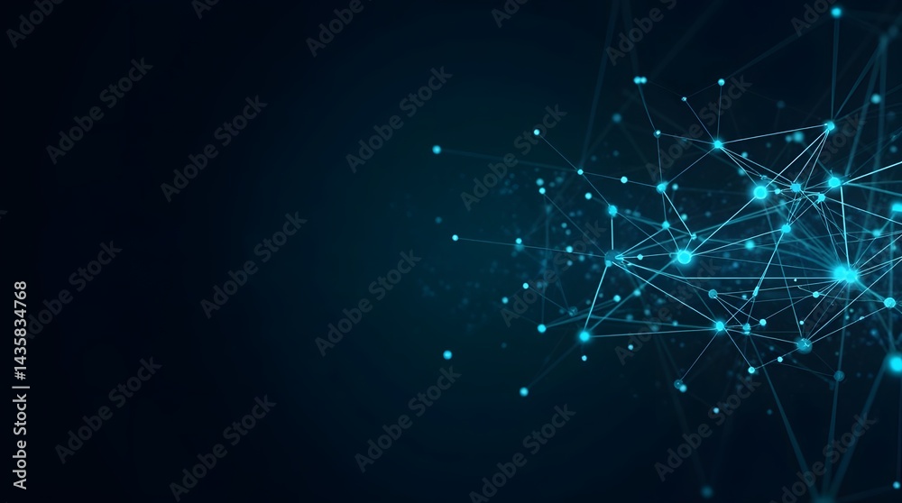 Abstract network background. Futuristic technology design with interconnected nodes. Best for tech, science, and digital concepts.