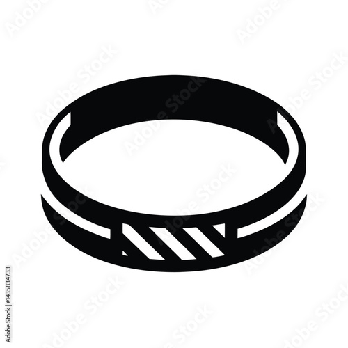 Bracelet Stencil Icon Vector Illustration