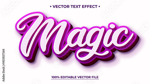 Purple Magic template editable text effect style