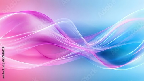 Wallpaper Mural Abstract Pink Blue Wave Background Design Soft Elegant Flowing Texture Modern Digital Art Smooth Gradient Pastel Color Swirl Graphic Illustration      Torontodigital.ca
