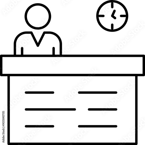 Reception Icon for Office Administration