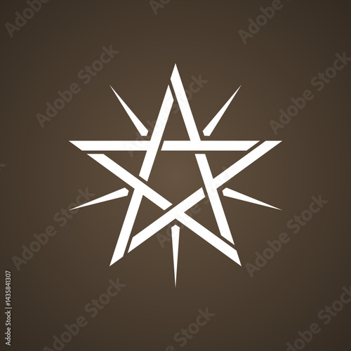 Pentagram - symbol from the flag of Ethiopia