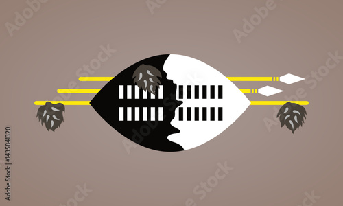 Nguni shield - symbol from the flag of Eswatini
