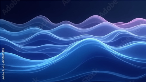 Blue Abstract Wave Background

