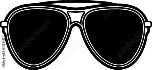 Sunglasses Fashion Silhouette | Black Vector for Lifestyle and Outdoor Graphics