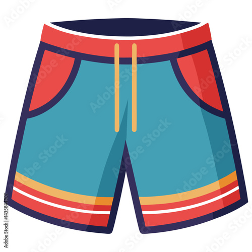 Colorful summer shorts vector illustration
