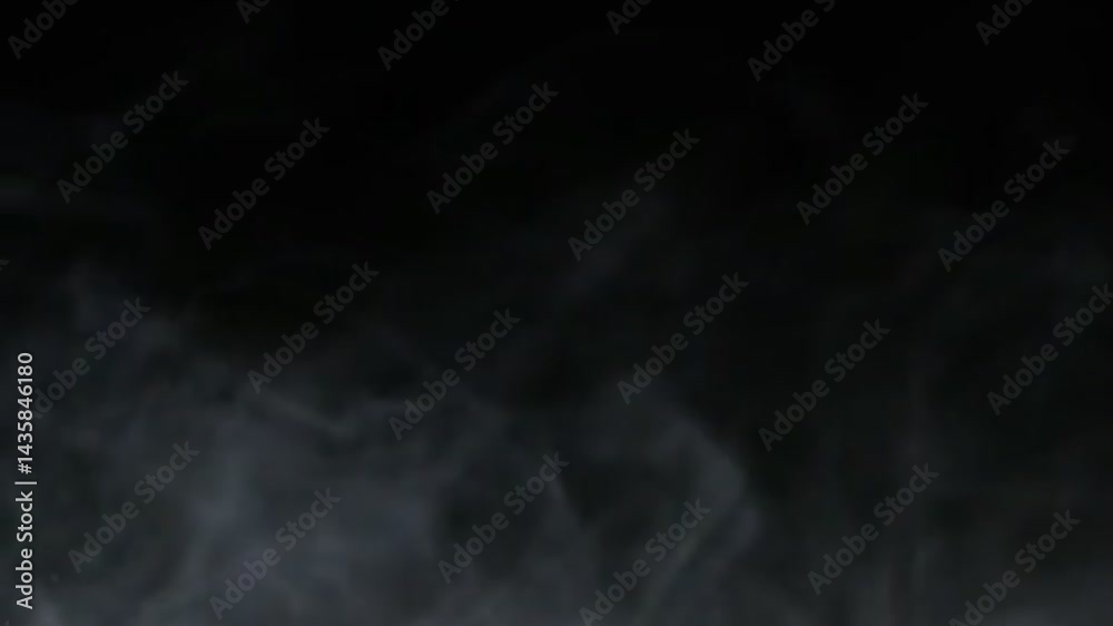 close up of white smoke on black background