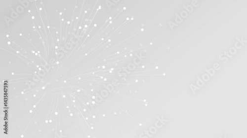 White Modern 3D Data Cloud Dots and Lines Background Loop – Clean Minimal Design, Presentation Backdrop, Light Geometric Texture, Elegant Corporate Backdrop, Futuristic Motion Style.