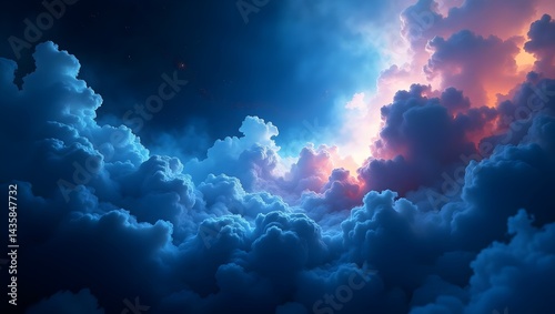 Epic Colorful Cloudscape at Sunset