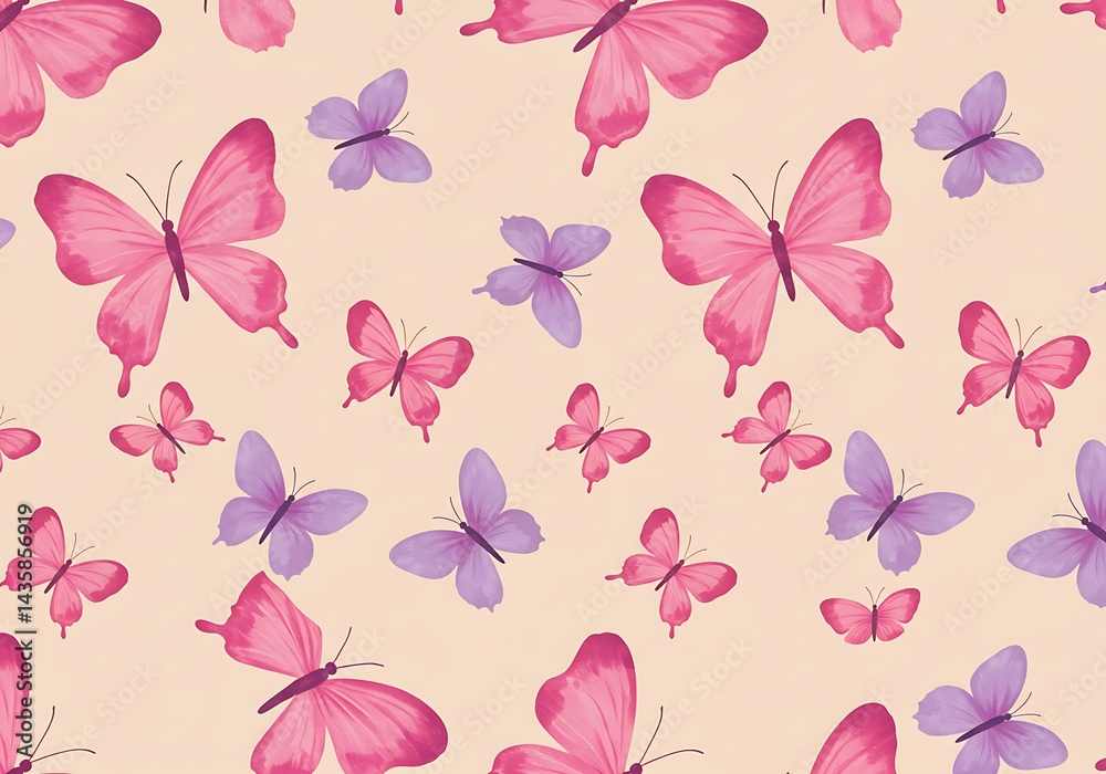 Pink & Lavender Flutter AI Generated Pink & Lavender Flutter AI Generated