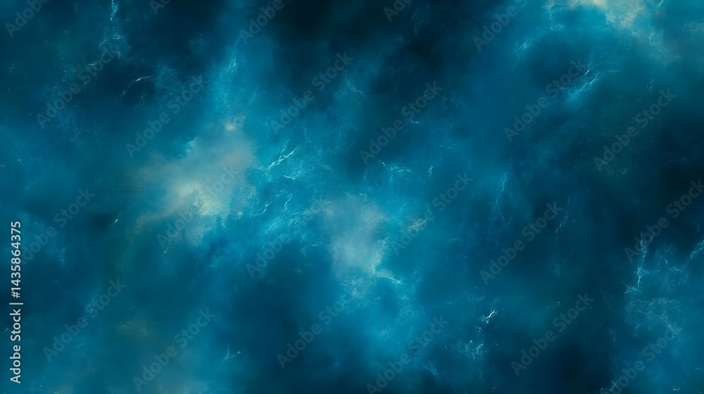Obraz premium Abstract Aqua Watercolor Background Blending Shades of Blue