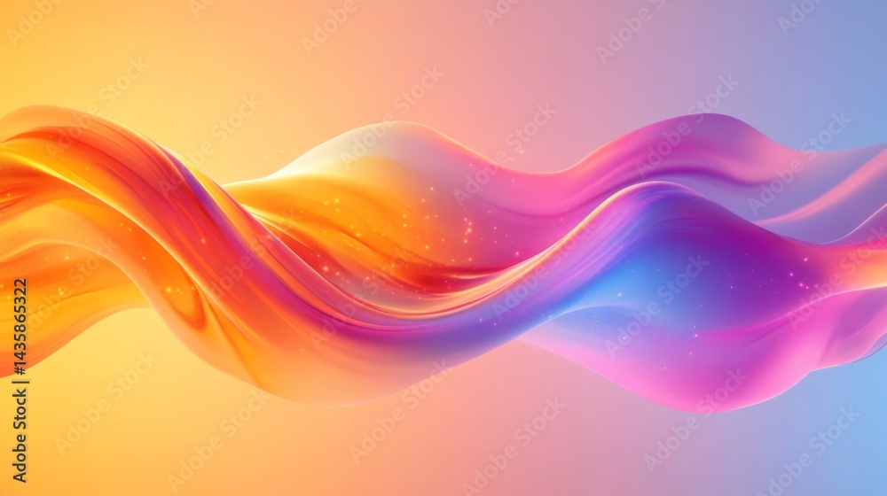 Obraz premium Abstract Colorful Swirling Wave Background