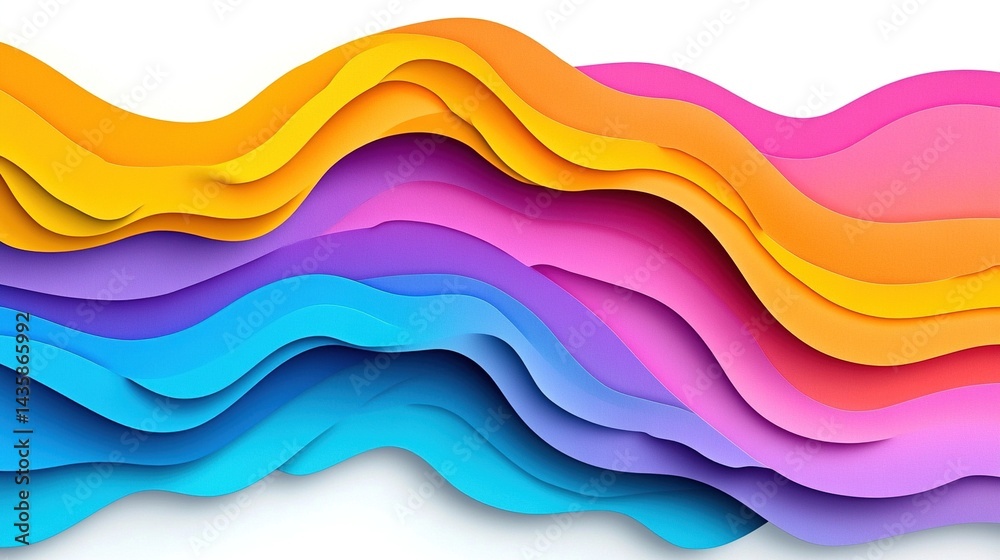Abstract colorful wavy layers. Abstract colorful wavy layers.