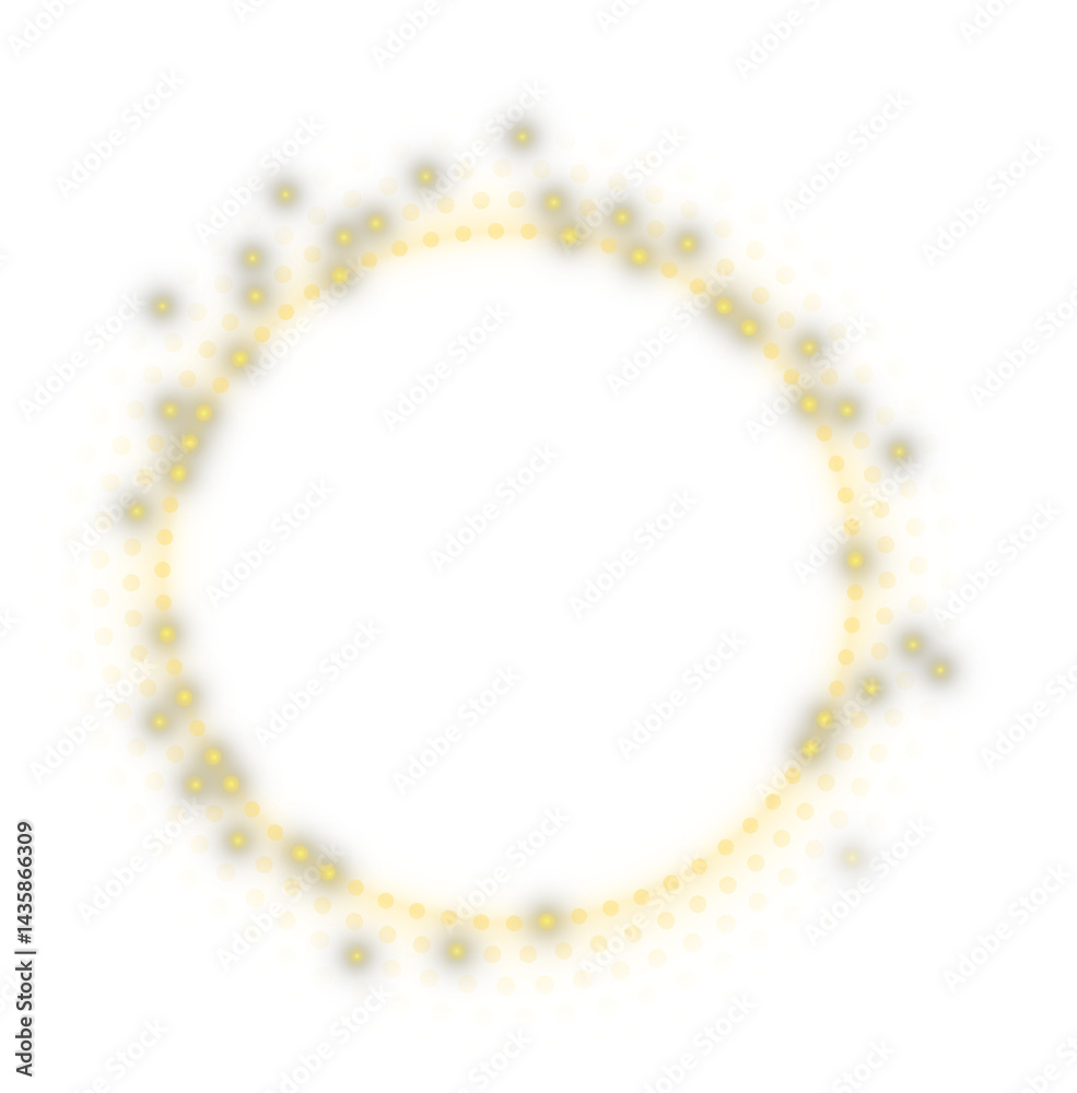 Obraz premium Golden halftone circles
