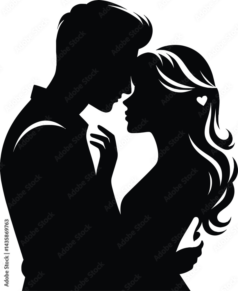 silhouette of a couple silhouette of a couple