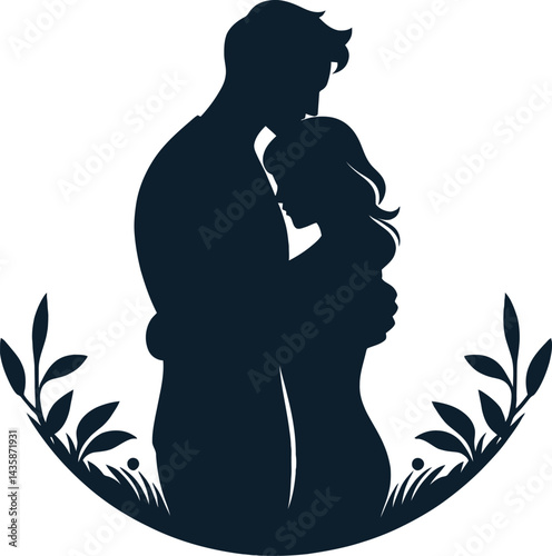 silhouette of a couple