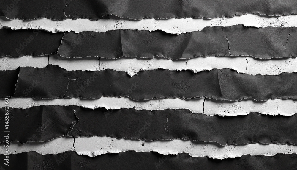 Torn Paper Effect for Black Friday, ComfyUI Style in Black and White
