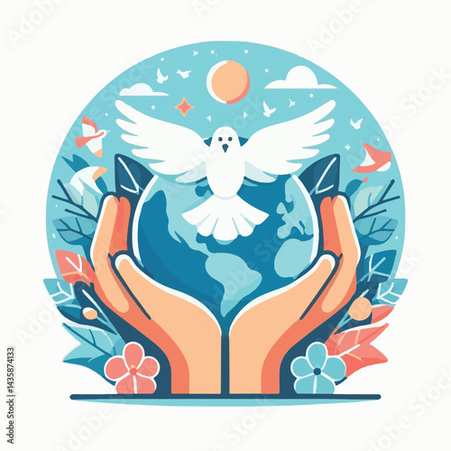 symbol, banner, international, illustration, background, holiday, day, graphic, sign, vector, army, may, independence, icon, peace, peacekeepers, design, celebration, blue, concept, united, silhouette