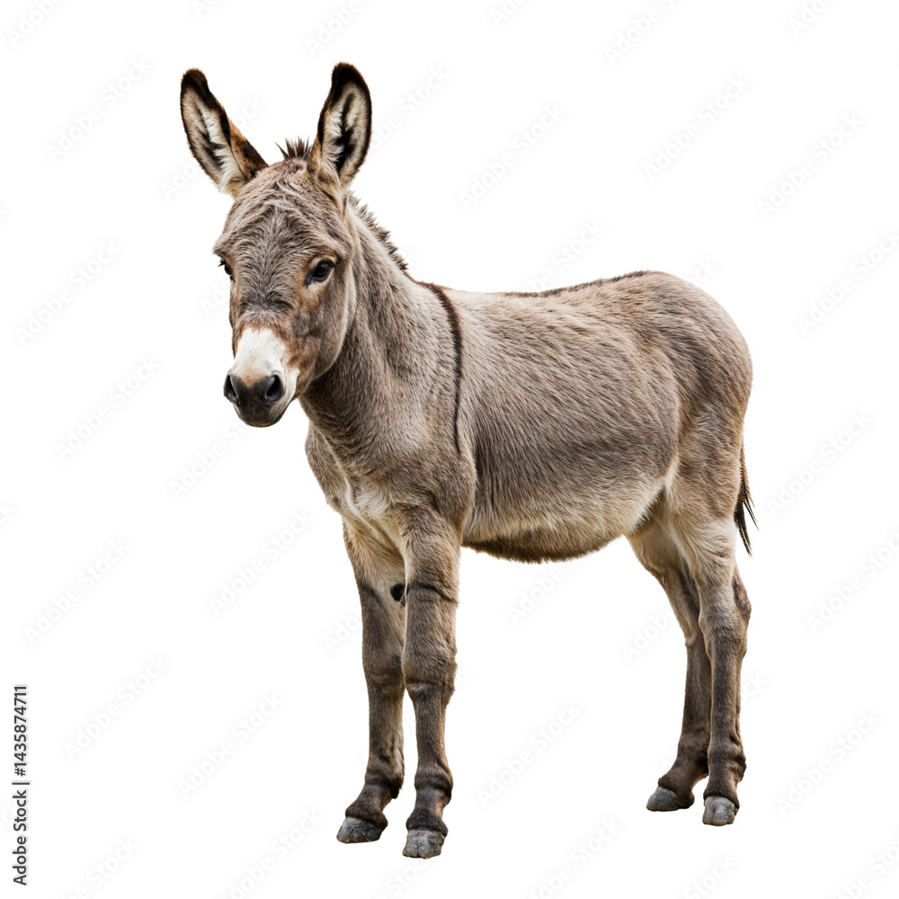 Adorable Donkey A Close-Up Portrait of a Young Donkey Adorable Donkey A Close-Up Portrait of a Young Donkey