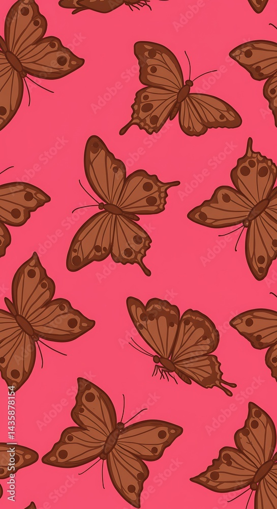 Naklejka premium Crimson Flutter AI Generated