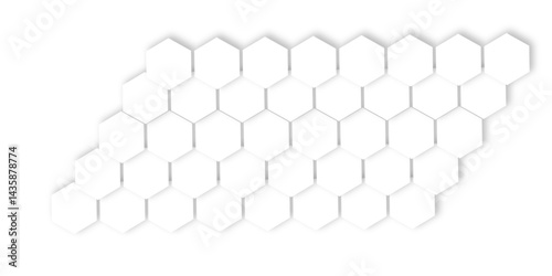 Elegant 3D White Light Geometric hexagon Technology Structure with Polygonal Honeycomb Details, Abstract Visuals, and Luxury Pattern Design Elements for a Contemporary High-Tech Background
