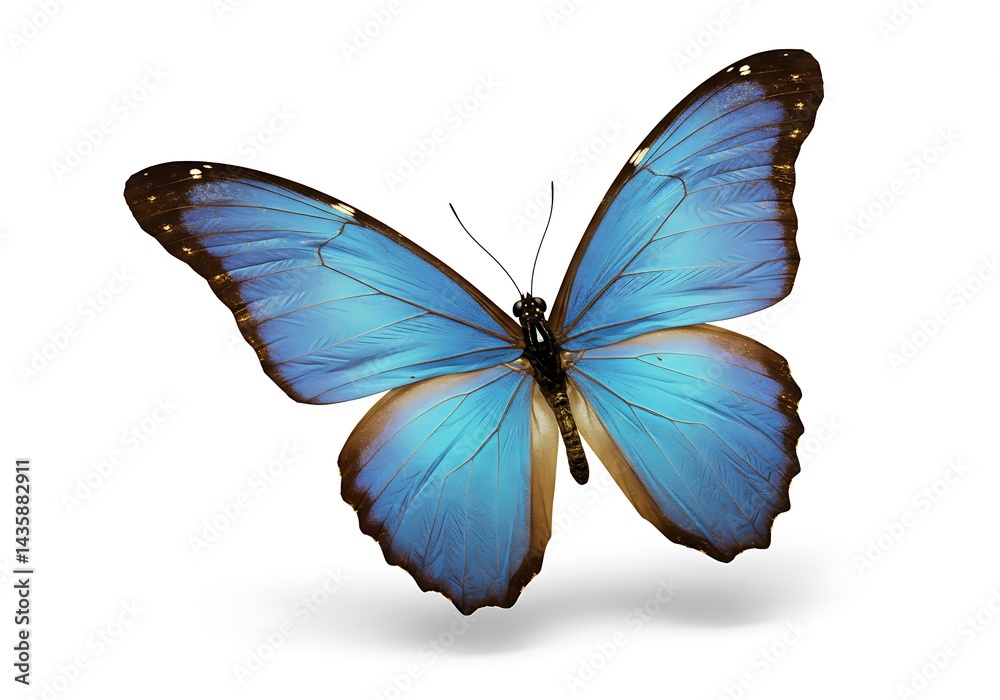 Fototapeta premium Azure Wings, Pristine Flight AI Generated