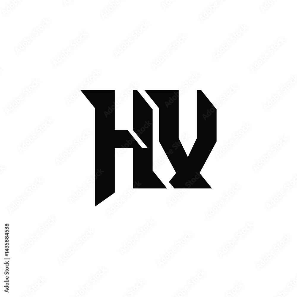HV monogram logo design letter text name symbol monochrome logotype alphabet character simple logo HV monogram logo design letter text name symbol monochrome logotype alphabet character simple logo