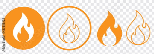 Fire icon vector. fire sign and symbol