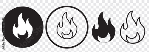 Fire icon vector. fire sign and symbol