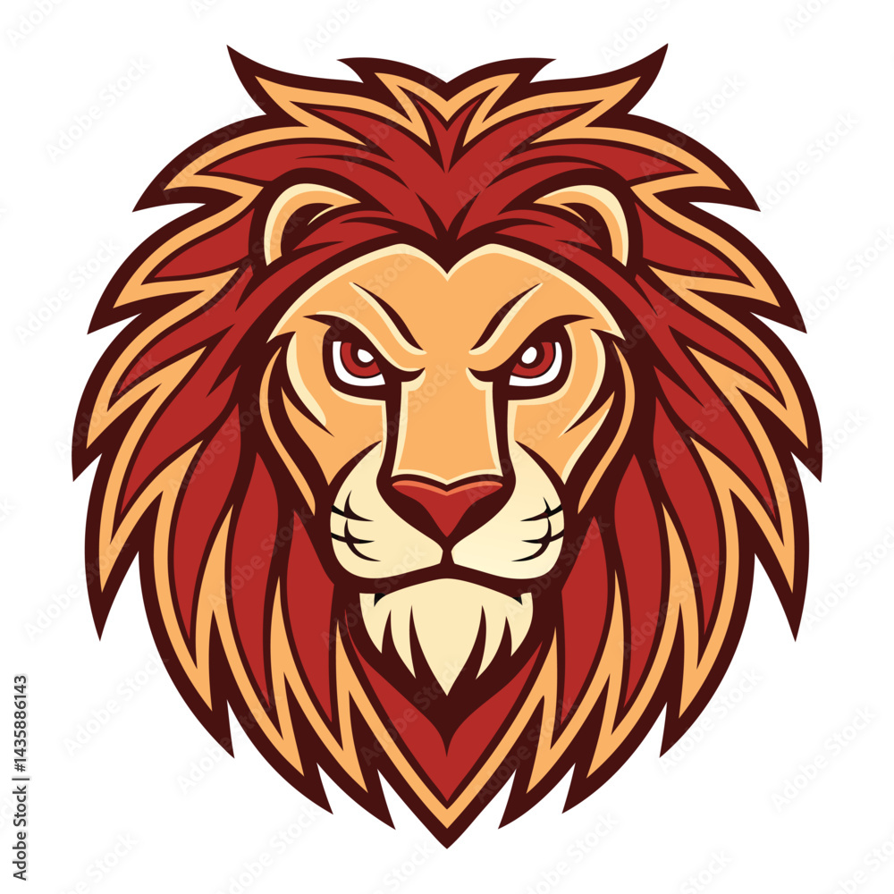 Obraz premium Fierce lion head graphic