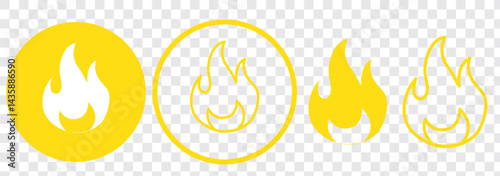 Fire icon vector. fire sign and symbol