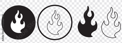 Fire icon vector. fire sign and symbol