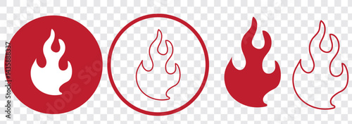Fire icon vector. fire sign and symbol