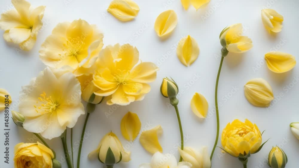 Cassia fistula flower displayed on a white background, flower with clipping path on a white backdrop.