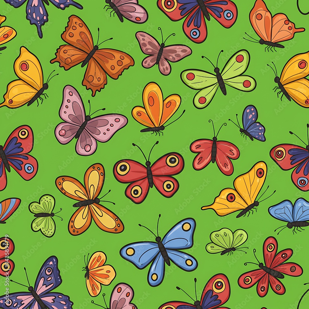 Flutterby Fiesta AI Generated