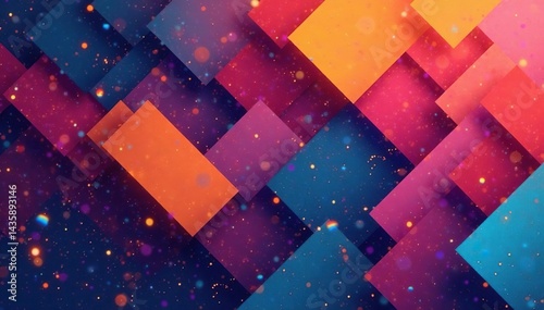 Complex geometric shapes in rhythmic sequence, vector, pattern