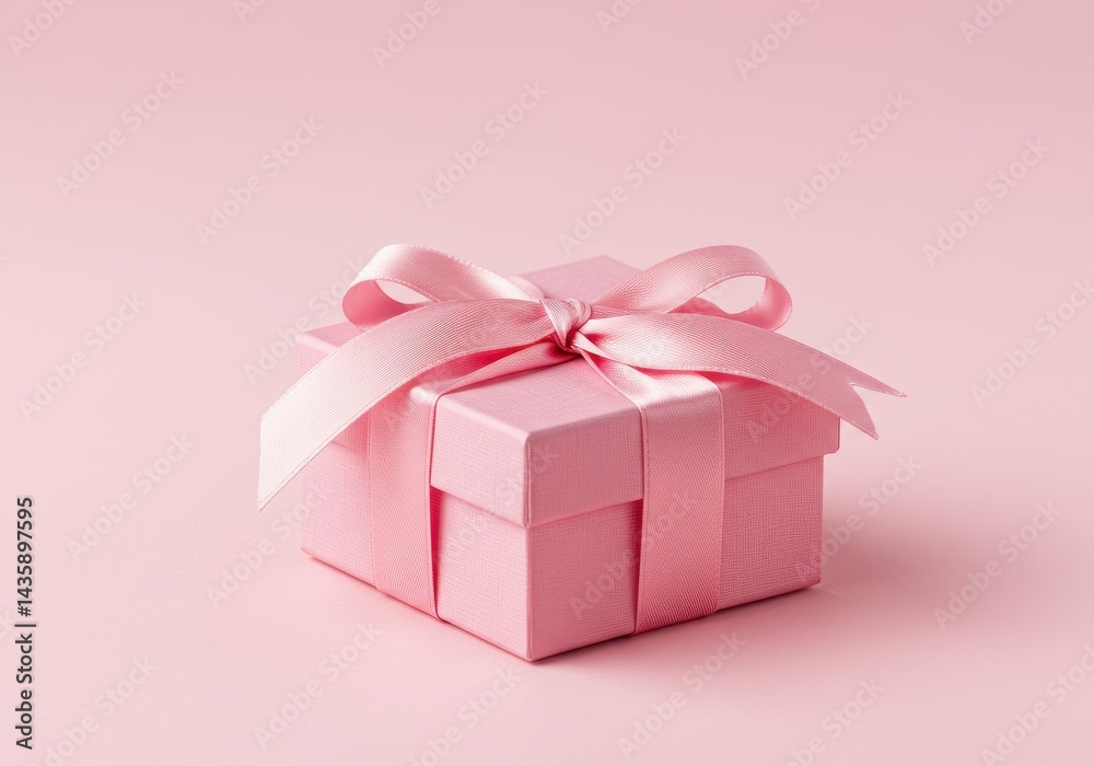 Obraz premium Pink gift box isolate on white background