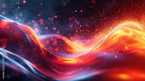 Dynamic fusion of abstract elements with vibrant contrasts jpeg background image