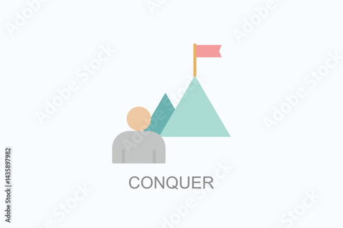 Conquer Icon Or Logo Isolated Illustration