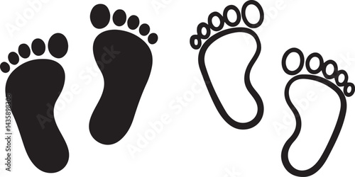 foot prints vector