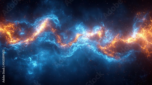 Electric surge of abstract design with vivid currents jpeg background image