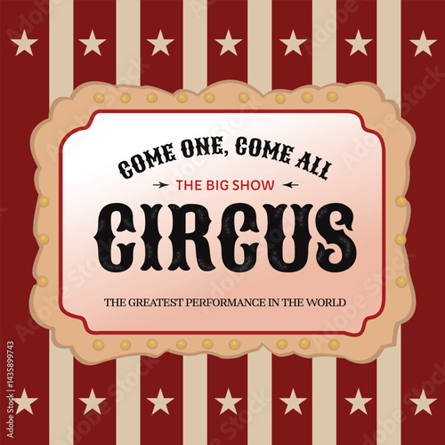 Vintage Circus Poster Design with Bold Typography  
