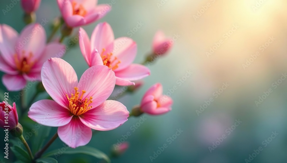 Fototapeta premium Softly blurred floral overlay, continuous flowing design , wallpaper, artistic